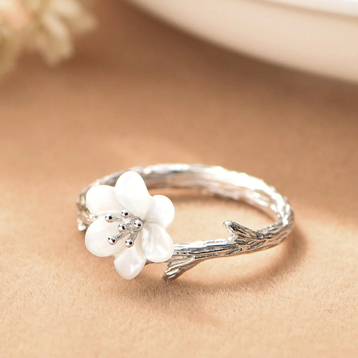 White Cherry Blossom Ring